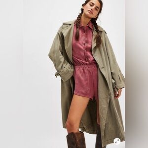 We The Free Carson Washed Romper NWOT  Color Marsala